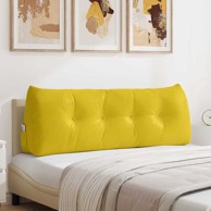 Jastuk za leđa, 140 × 24 × 50 cm, baršun, žuta