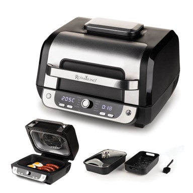 ROSMARINO Friteza na vrući zrak AirGrill Pro, crno-srebrni