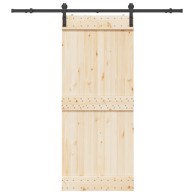 Pribor za klizna vrata 200 cm čelični crni