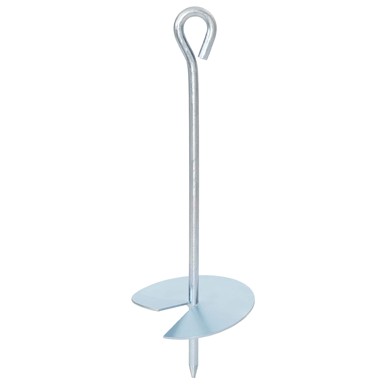 Zemaljska sidra, 2 pcs, Ø10 x 30 cm, galvanizirani metal, srebrna