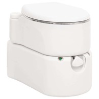 Ugrađeni toalet za kampiranje bijeli 24+17 L, HDPE i čelik  