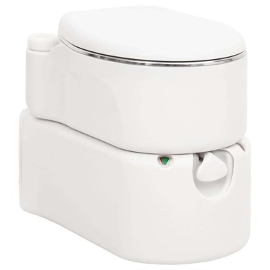Ugrađeni toalet za kampiranje bijeli 24+17 L, HDPE i čelik  