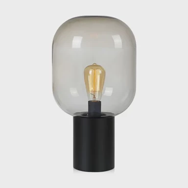 Stolna lampa, Brooklyn, MA107481, E27, 44 cm, crna/smoke