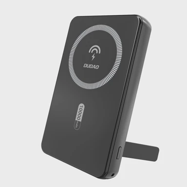DUDAO Punjač K14S+, prijenosni, 10000mAh, 20W, USB-A/USB-C/MagSafe, sa stalkom, crni