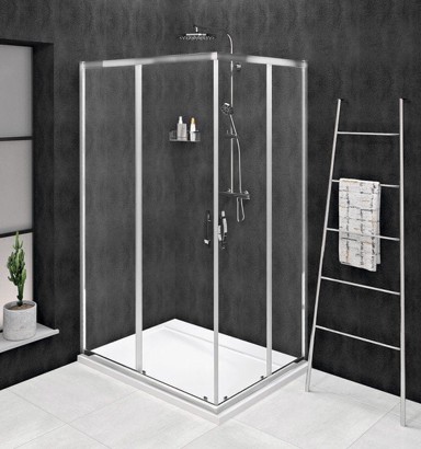 GELCO Tuš kabina SIGMA SIMPLY, kutna, 1000 x 900 mm, prozirno staklo, krom