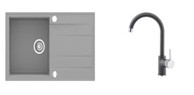 SINK SOLUTION Set sudoper i slavina Nica, sivi