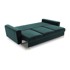 COSMOPOLITAN DESIGN Petrolej zelena baršunasti sklopiva/s prostorom za odlaganje sofa 235 cm Kyoto, 235x100x88 cm