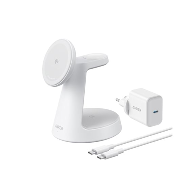 ANKER Stanica za bežično punjenje, Mag Go 3u1, B25M4G21, 15W, bijela