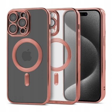 Ojačana futrola Magshine za Apple iPhone 14 Plus, za MagSafe + zaštitno staklo, ružičasta
