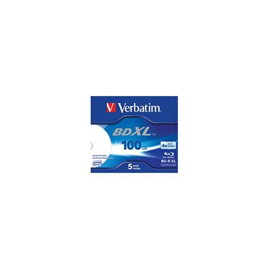 VERBATIM Medij za snimanje BD-R Blu-Ray DL XL, 4× 100GB, Wide White Inkjet Printabilni Hard Coat Surface, 5 kom JC