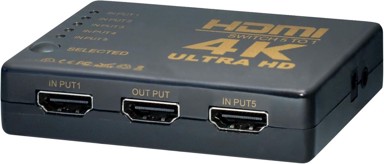 MAXTRACK HDMI prekidač CS1-5L, 5 ulaza, 4K@30Hz, IR daljinski
