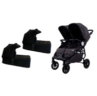 BABY MONSTERS Kolica za blizance EasyTwin4 crna (full box)
