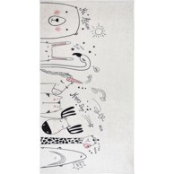 VITAUS Periv dječji tepih boje slonovače 100x160 cm Animal Kingdom