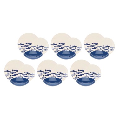 ROSE & TULIPANI Servis za jelo The Blue Ones za 6 osoba