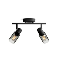 Stropni/zidni reflektor, Palms, 2x25W, crna