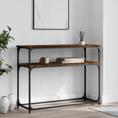 Konzolni stol boja hrasta 100 x 35,5 x 75 cm konstruirano drvo
