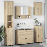 Set namještaja za kupaonicu 5-dijelni sonoma hrast 30 x 35 x 192 cm
