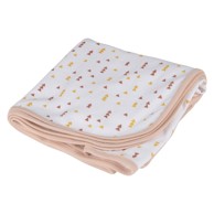 BEBE DOUCEUR Bijela pamučna deka za bebe 75x75 cm Forest