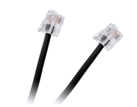 CABLETECH Telefonski kabel, ravan, duljina 10 m, crna