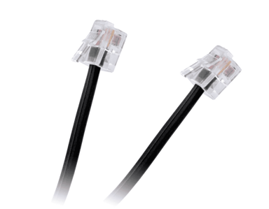 CABLETECH Telefonski kabel, ravan, duljina 10 m, crna