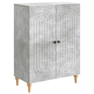 Komoda uz krevet, dimenzije 66 x 34,5 x 90 cm, konstruirano drvo, betonsko siva