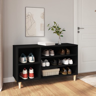 Ormarić za cipele 102x36x60 cm, konstruirano drvo, crni