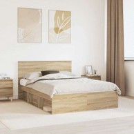 Okvir za krevet s uzglavljem 150 x 200 cm, dimljeni hrast