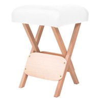 Sklopivi masažni stolac, sjedalo 12 cm, bijeli