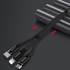 YESIDO Kabel CA-60, 3u1, USB kabel na tip C, 60 W, 3 A, 1.2 m, crni