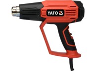 YATO Pištolj za vrući zrak 1600 W, 50–650 °C, LCD zaslon, 2 stupnja, 5 nastavaka