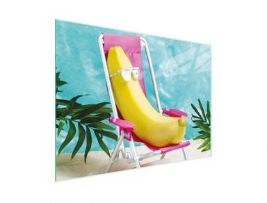 TMK Staklena zaštita za štednjak, 30x22 cm, banana