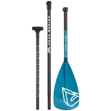 AQUA MARINA Veslo GUIDE, karbon, 180–220 cm, tirkizno plava