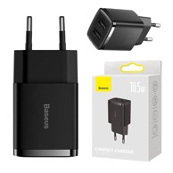 BASEUS Punjač Compact Quick, 2x USB, 10.5W