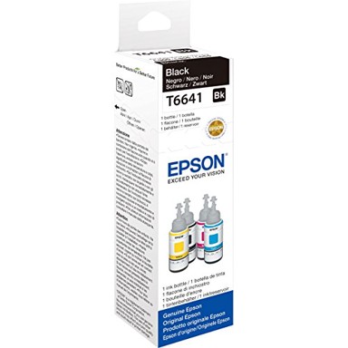 EPSON Tinta, T6641, original, crna