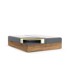 MAISON DE RÊVE Boxspring krevet Faro 180x200 cm s prostorom za pohranu, sivi/u prirodnoj boji
