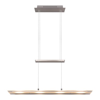 TRIO Siva LED viseća svjetiljka sa staklenim sjenilom Milos