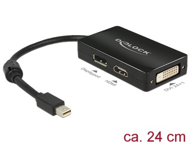 DELOCK Adapter Mini DisplayPort 1.1 (M) na DisplayPort HDMI DVI
