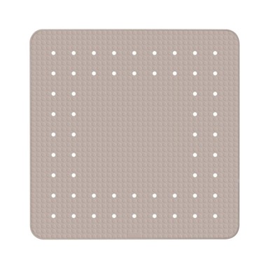 WENKO Sivo-bež protuklizna prostirka za kupaonicu Mirasol, 54 x 54 cm