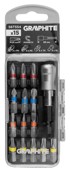 GRAPHITE set bitova SL, PH, PZ i TX 25 mm s magnetskim držačem 65 mm, 56T554, 15 kom.
