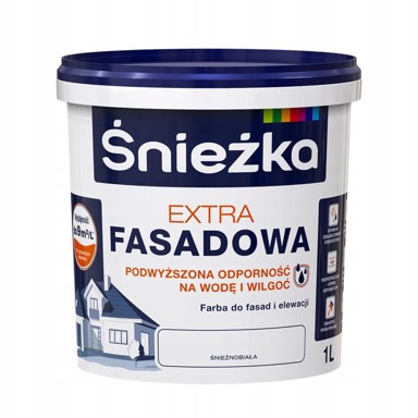 ŚNIEŻKA Extra Fasadna i unutarnja boja, mat bijela, 1 l