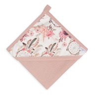 BABYMATEX Ručnik za kupanje Muslin Design, 85 x 85 cm, uzorak 12 i ružičasti hvatači