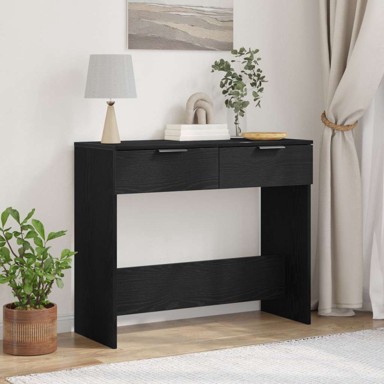 Konzolni stol, 90 x 36 x 75 cm, crni hrast, inženjersko drvo