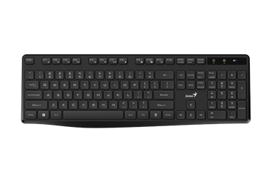 GENIUS Tipkovnica KB-7200 31320002405, bežična, membranska, tiha, crna