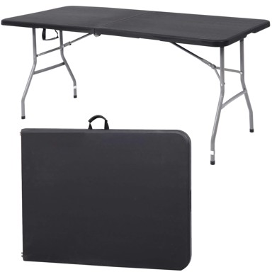 SPRINGOS Ugostiteljski sklopivi stol, crni, 180 cm