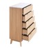 VEVOR Komoda s 5 ladica, 39.9 x 74.9 x 121.9 cm, svijetlo drvo