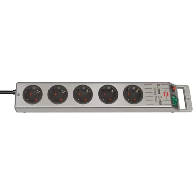 BRENNENSTUHL Produžni kabel Super Solid, 5 utičnica, sivi