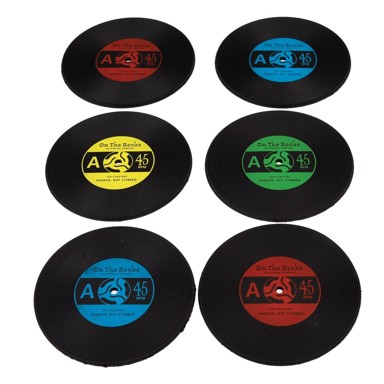 REX LONDON Podmetači za čaše Record, raznobojni