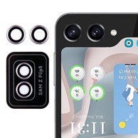 Kaljeno staklo za kameru za Samsung Galaxy Z Flip5 5G, s metalnim okvirom, ljubičasto
