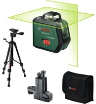 BOSCH Aku laserski nivelir Premium Set PLL360-15G, 15/30 m, stativ TT120, stezaljka MM 3, torba