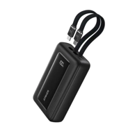 ANKER Powerbank Zolo 10.000 mAh 35 W s dva ugrađena USB-C kabela, crni